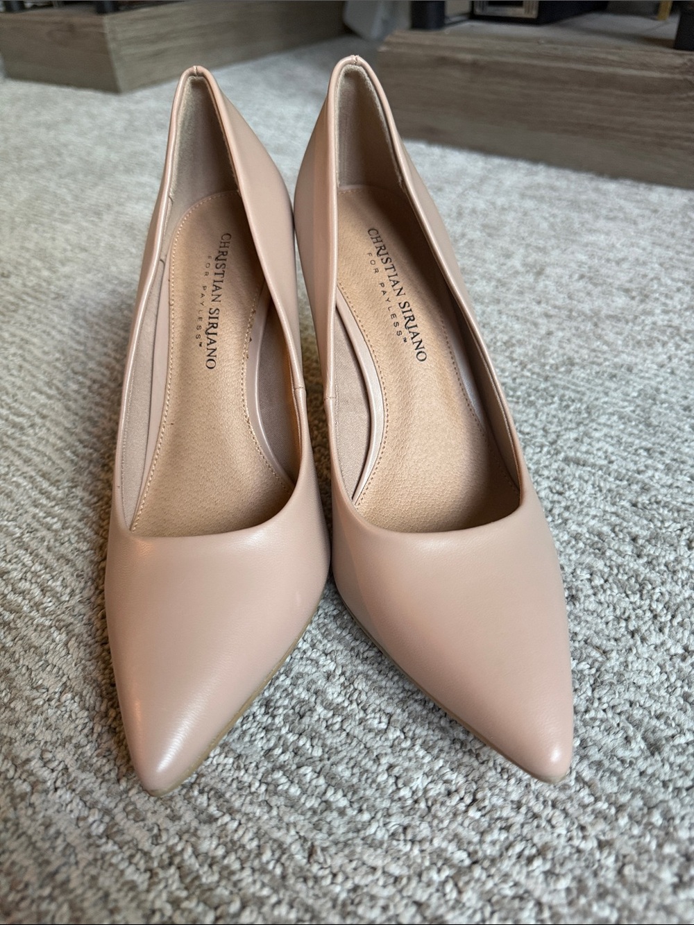 Christian Siriano Blush Pointed Toe Pumps